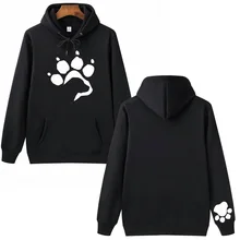 

Dog Paw Print Women Hoodies Sweatshirts Harajuku Punk Oversized Winter Fleece Warm Jacket Top Pullover Hoody Loose Coat