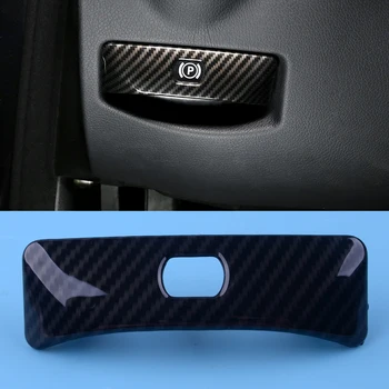 

CITALL Carbon Fiber Style Electronic Handbrake P Button Cover Trim Fit for Mercedes Benz C GLK E Class W204 X204 W212 2008-2014