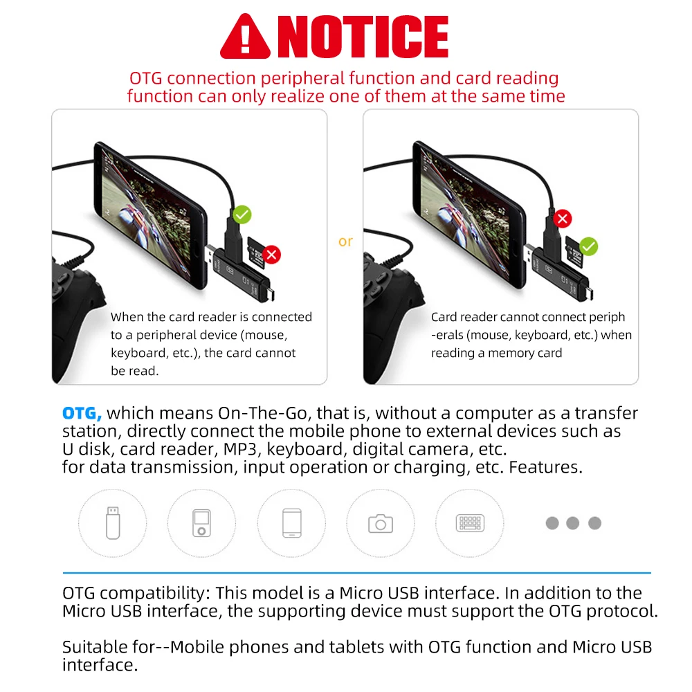 ANKNDO 3в1 кардридер USB 2,0 OTG адаптер Micro USB-Type C адаптер для мобильного телефона карта памяти TF кардридер USB кардридер ПК