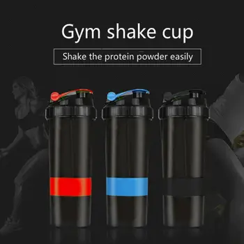 

Strong 500ml Three Layers Milkshake Fruit Juice Shake The Cup Outdoor Kettle Hiking Camping Sports Sport Bottle Travel