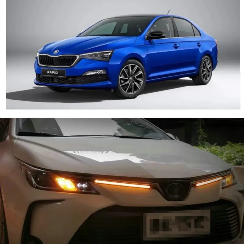 

LED Daytime Running Light DRL Turn Signal Lamp For skoda rapid octavia a5 a7 fabia octavia 2 yeti superb Citigo