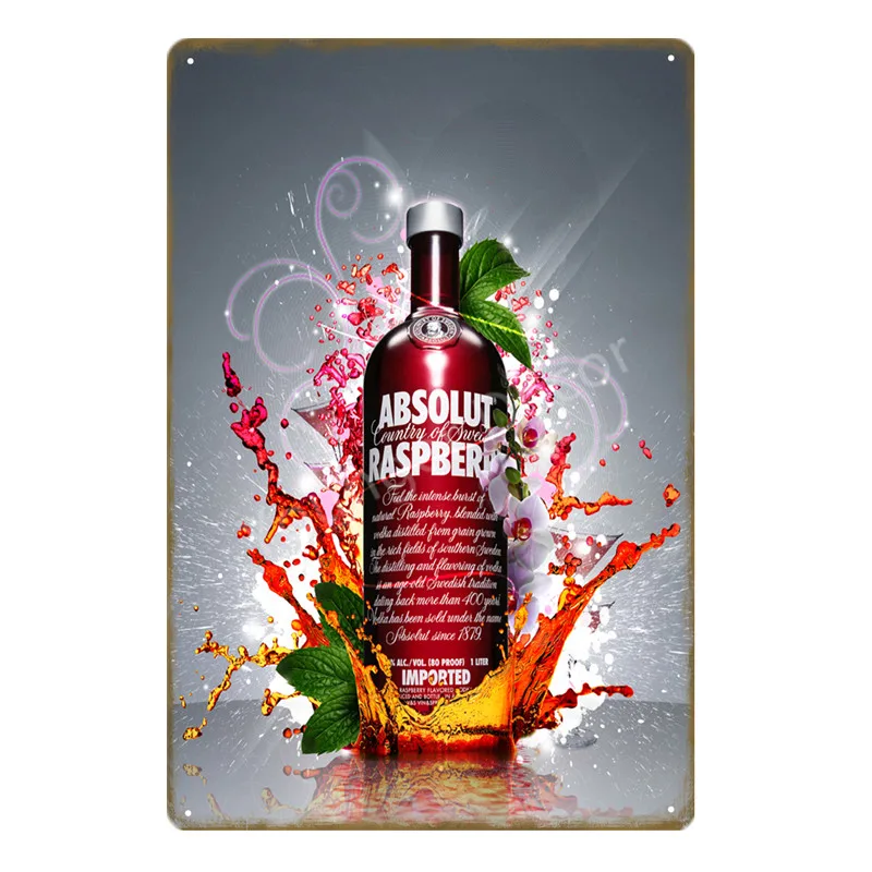 Absolut Peppar плакат водка металлическая жестяная вывеска Швеция пивное вино настенная печать винтажный Бар Паб домашний декор напитки доска YI-175 - Цвет: SKU1311CI