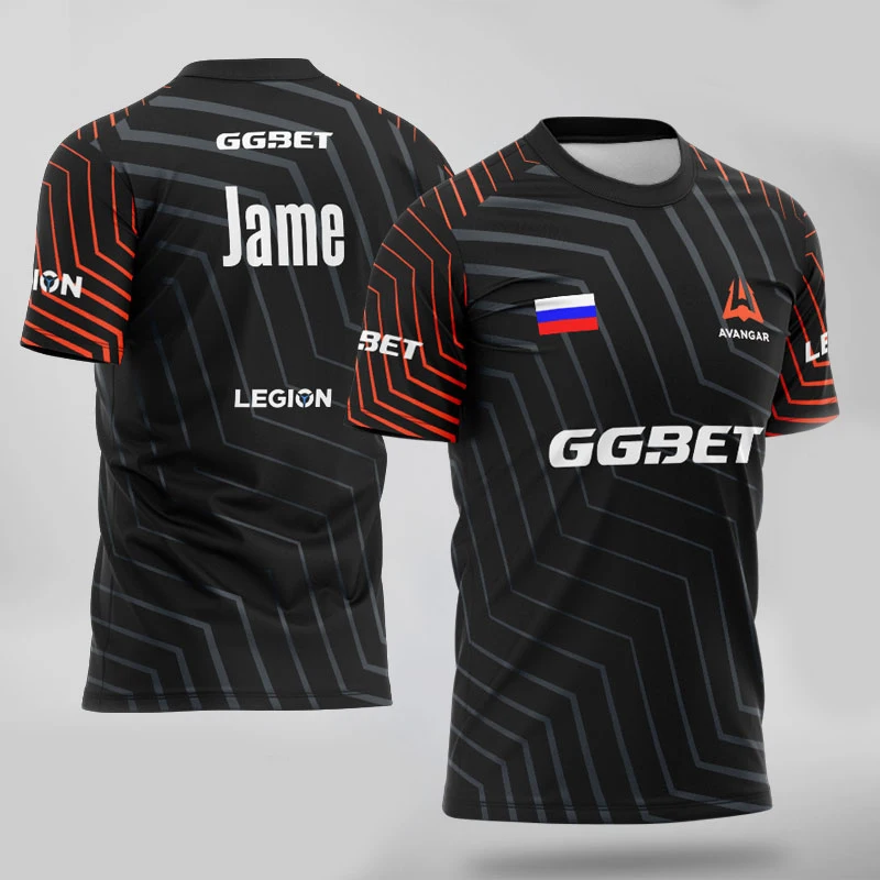 CS GO AVANGAR Team Jersey футболка для фанатов мужчин и женщин Пользовательские ID футболка CSGO форма игрока - Цвет: Jame