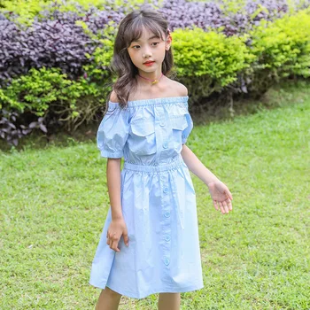 

2020 Summer foreign trade dress off-shoulder dress girls New Style Fashion Korean-style princess dress manufacturer wholesale