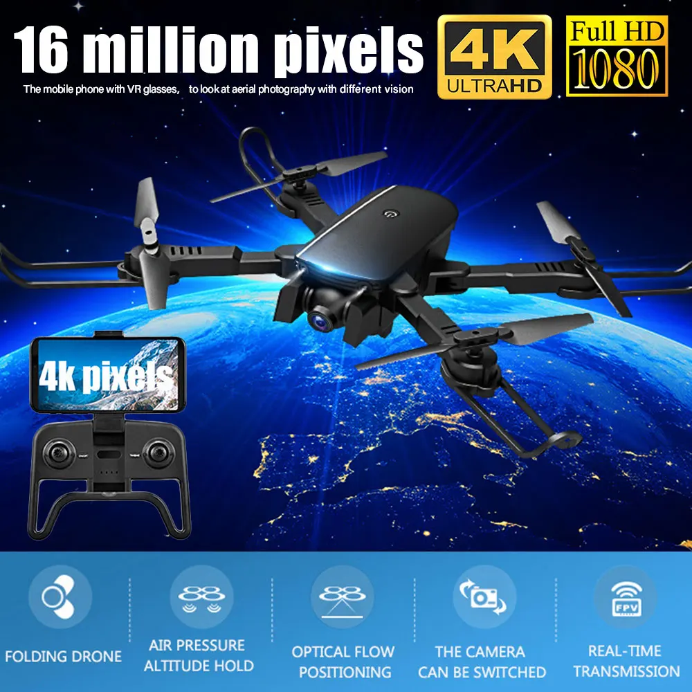 Gps следование wifi FPV с широким углом HD 1080 P/4 K камера режим удержания высоты складной рычаг RC Квадрокоптер Дрон RTF Дрон для детей подарок