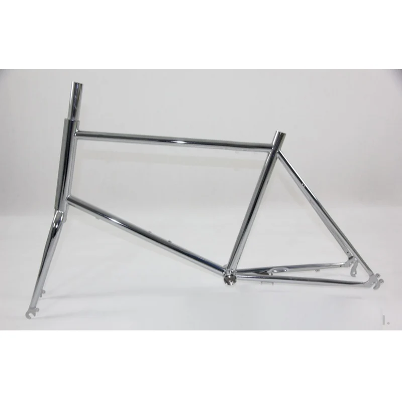 20 дюймов fixie Biike рама с фиксированной передачей велосипед 700C трек велосипед рама дорожный велосипед с передним V тормозом - Цвет: sliver
