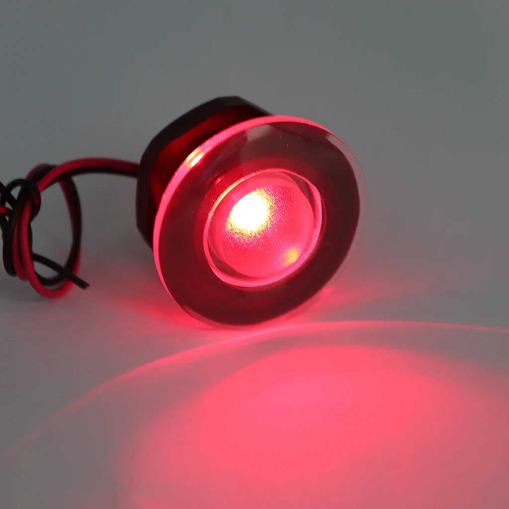 DC 12V Waterproof Marine Boat Transom LED Stern Light Round Stainless Steel Cold White LED Tail Lamp Yacht Accessories
