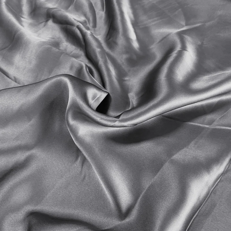 Luxurious Pure Mulberry Silk Fabric, Multicolor, 114cm Width, Plain Dyed