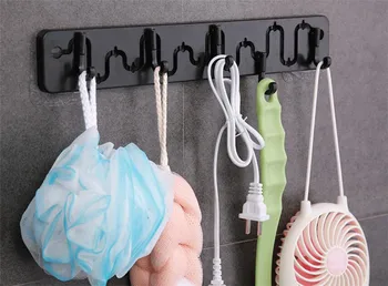 

4 Colors Wall Door Hook Bathroom Kitchen Hook Organizer Towel Holder Key Hooks Cupboard Storage Rack Shelf