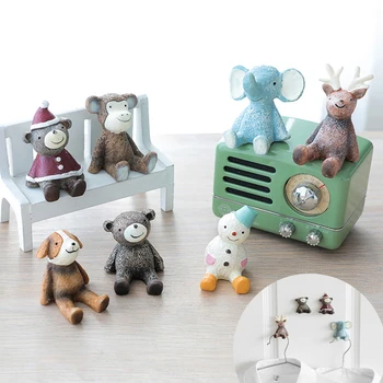 

1 PC Kitchen Cartoon animal Style Resin Power Cord Storage Rack Wall Hanger Cloth Towel Hooks Sticky Seamless Paste Tight Holde