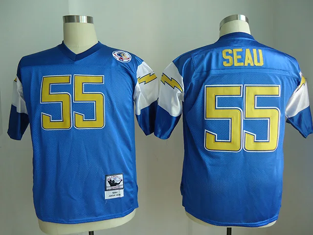 Синий Stitiched, Los Angeles s, Kellen Winslow, Junior Seau, Lance Alworth, Throwback для мужчин Джерси - Цвет: Синий