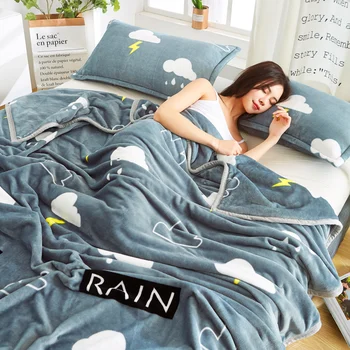 

Winter coral blanket student dormitory nap small quilt thickened warm bed single office flannel blanket