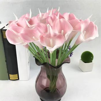 

10pc Mini Calla Lily Simulation Flower Wedding Home Photography Decoration Artificial Calla Lily
