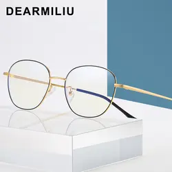 DEARMILIU Новый голубой свет блокирующие очки для женщин и мужчин прозрачное видение линзы овальная оправа легкая текстура классические очки