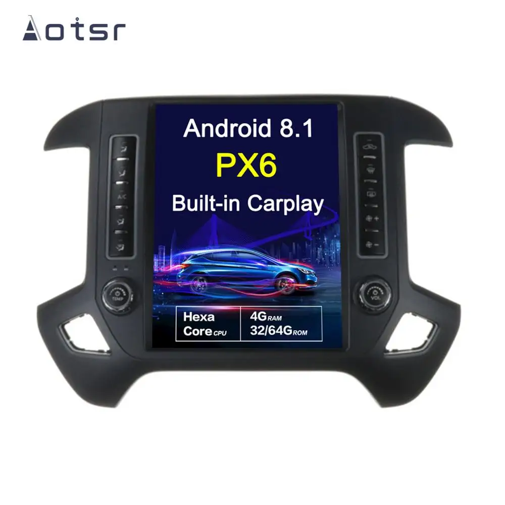 AOTSR 12,1 дюймов wifi DSP Android 8,1 Tesla стиль автомобиля gps навигация для GMC SIERRA- мультимедийный плеер Радио HD