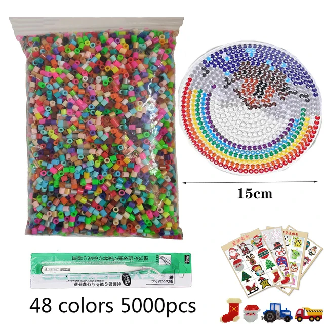 5mm Hama beads 24/48/36 Colors perler Toy Fuse Bead for kids DIY handmaking 3D puzzle Educational Kids Toys Free Shipping 2