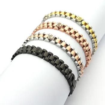 

0.9CM Wide 20CM Long 316L Titanium Steel Women Bracelet Rose Gold Tank Bracelet Luxury Jewelry Gift