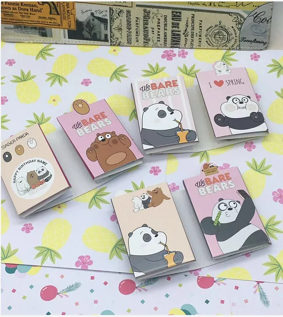 Kawaii Мы Голые Медведи кактус клубника Сакура 6 складной Блокнот N Times Sticky Notes memo закладки для блокнота подарочные канцелярские товары