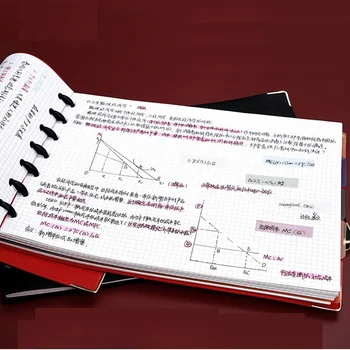 

2020 creative B5 A4 soft pu loose leaf notebook grid clue line style thick coil note book high quality fashion note pad