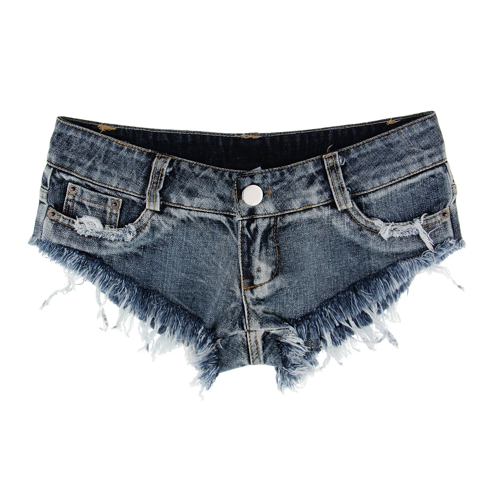 Low Waist Shorts Mini Hot Pants Jeans Pole Dance Thong Bar Shorts Micro Sports Denim Beach Casual Lady