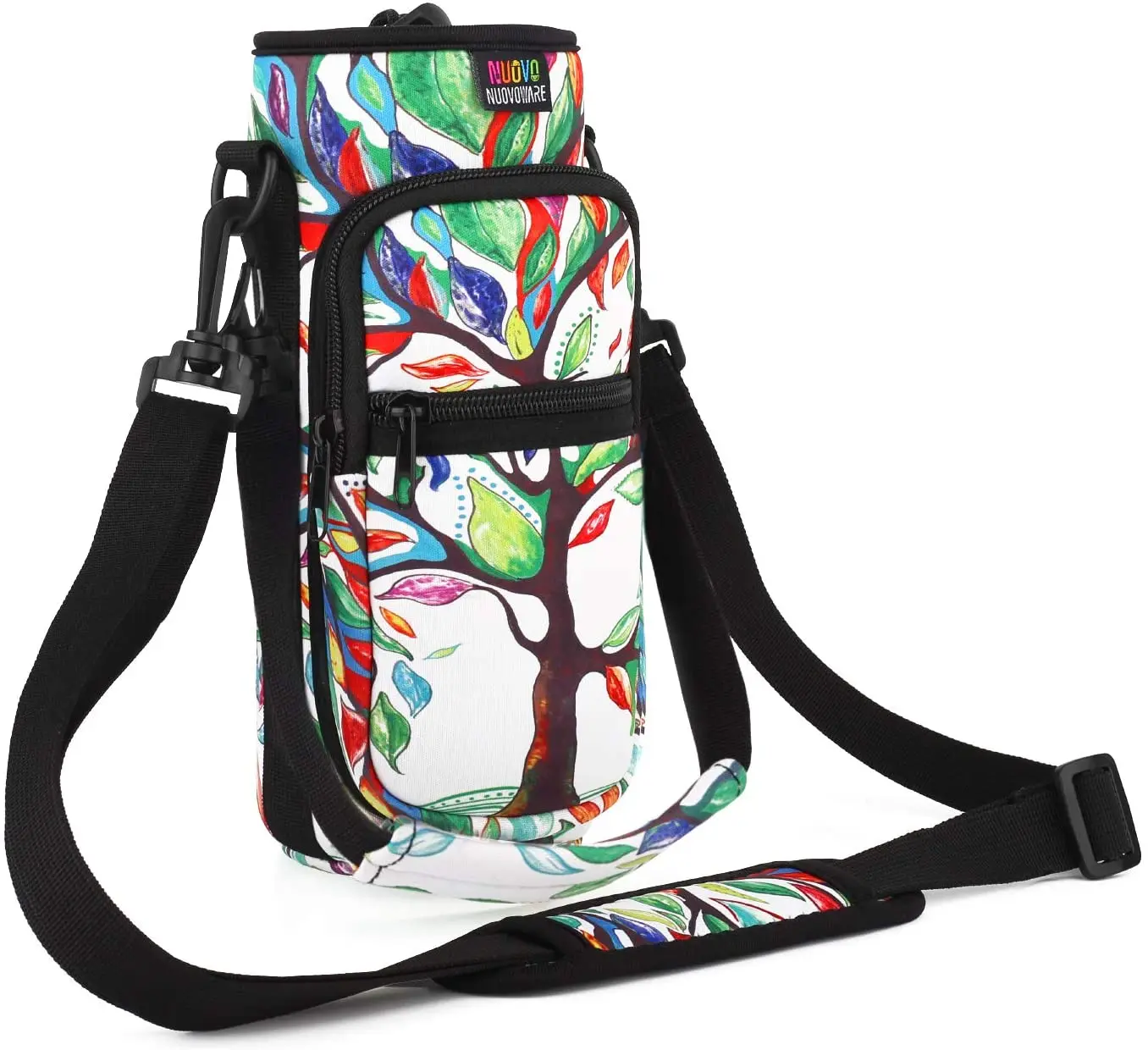 Porte bouteille isotherme multicolore avec pochette pour téléphone