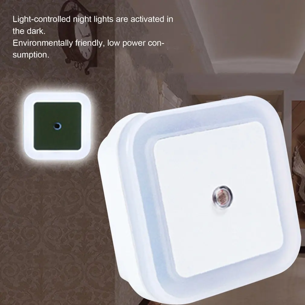 LED Night Light Mini Light Sensor Control 110V 220V EU US Plug Energy Saving Induction Lamp For Living Room Bedroom Lighting