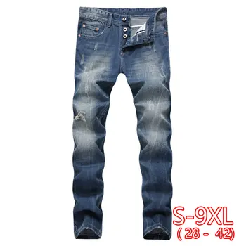 

2020 High Quality Men Jeans Fashion Designer Distressed Ripped Jeans Men Straight Fit Jeans Home