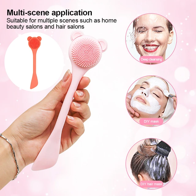 Brosse en Silicone Manuel Nettoyage de Visage et Gommage Gel Nettoyant