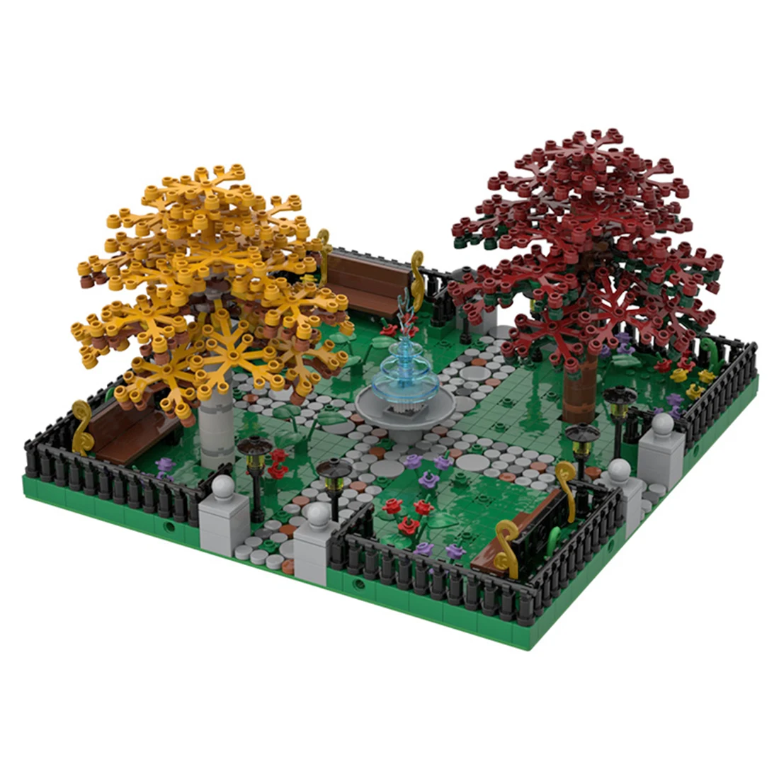 

1427Pcs MOC Modular Park Bricks DIY Small Particle Building Block Toys For Children Adult Christmas Gift MOC City Series