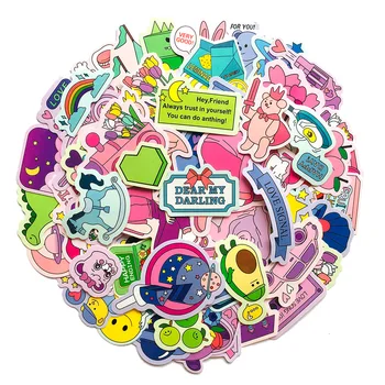 

60Pcs/set Cute Korean Stickers For Scrapbooking Decorative Sticker DIY Diary Album Stick Label Kawaii Stationer Decals