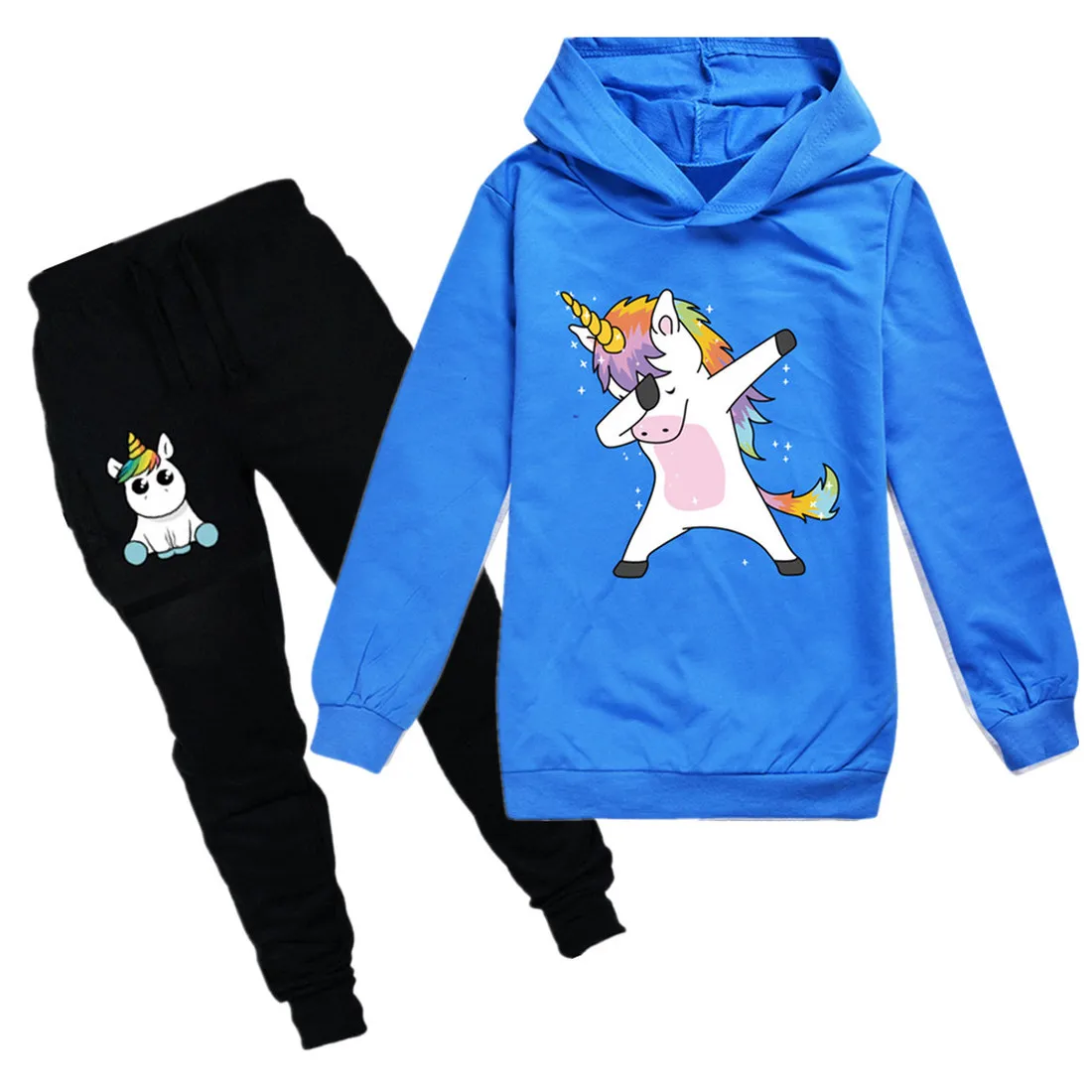 Одежда для девочек; толстовки с единорогом; повседневные детские толстовки; Одежда для мальчиков с капюшоном; футболка; модные детские футболки; спортивная одежда; Детский костюм