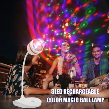 

3 Mode LED Disco Stage Light Portable USB Family Party Lamp Bulb Colorful Light Bar Club Stage Effect Lamp Christmas Party Decor