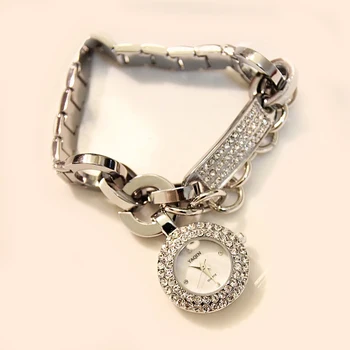 

Metal Chain Bracelet With Times Watch Cool Chic Runway Show Dance Hip Hop Jewellery Accssossires