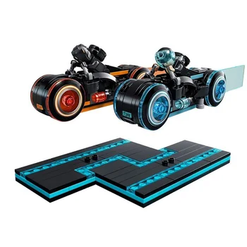 

BELA 10881 Ideas TRONS Legacy Light Cycles Model Building Blocks Enlighten Action Figure Toys For Children Christmas Gift