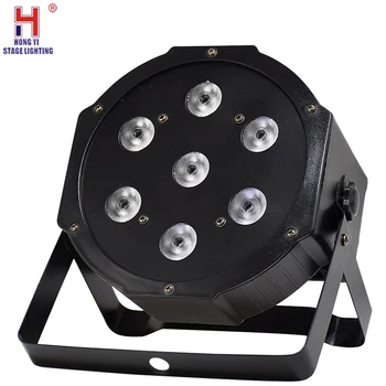 

Led flat par 7x12w RGBW 4in1 light DMX512 led stage lighting for DJ Disco Show Club Party Lights