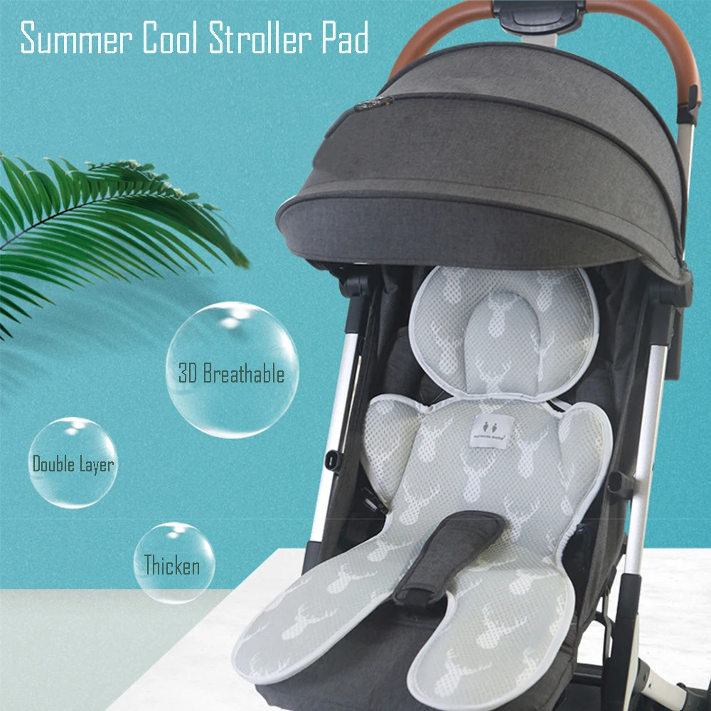 baby stroller accessories expo	 Miracle Baby Thick Stroller Cooling Pad Baby Carriage Mat Bear Ear Child Seat Liner Cool 3D Air Mesh Breathable Pad Size 63x39cm baby stroller cover net