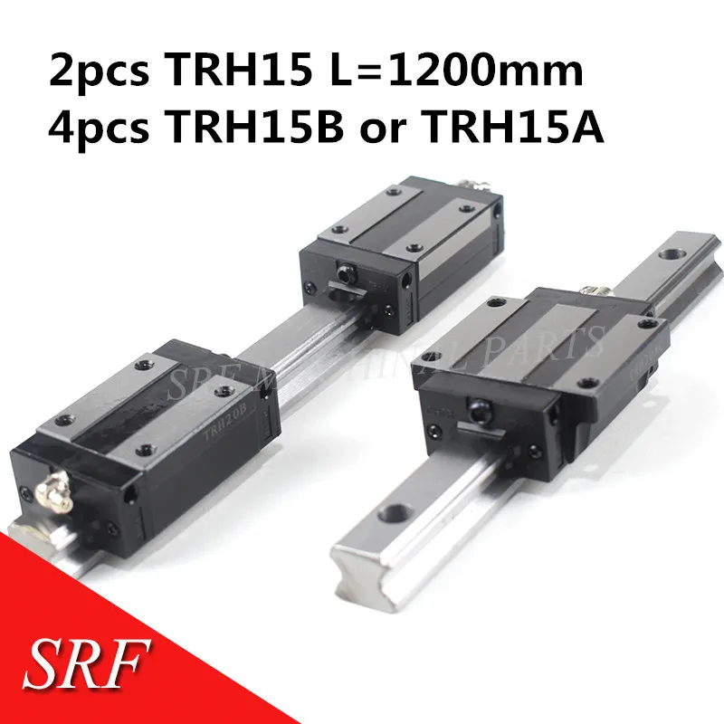 

2pcs TRH15 L=1300mm Square Linear Guide Rail with 4pcs TRH15B/TRH15A carriage slides