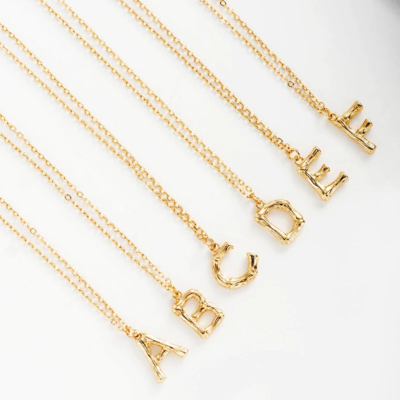 Fever& Free Collier Femme ювелирные изделия Трендовое именное ожерелье Алфавит A-Z письмо ожерелье и подвеска простое уникальное первоначальное ожерелье s