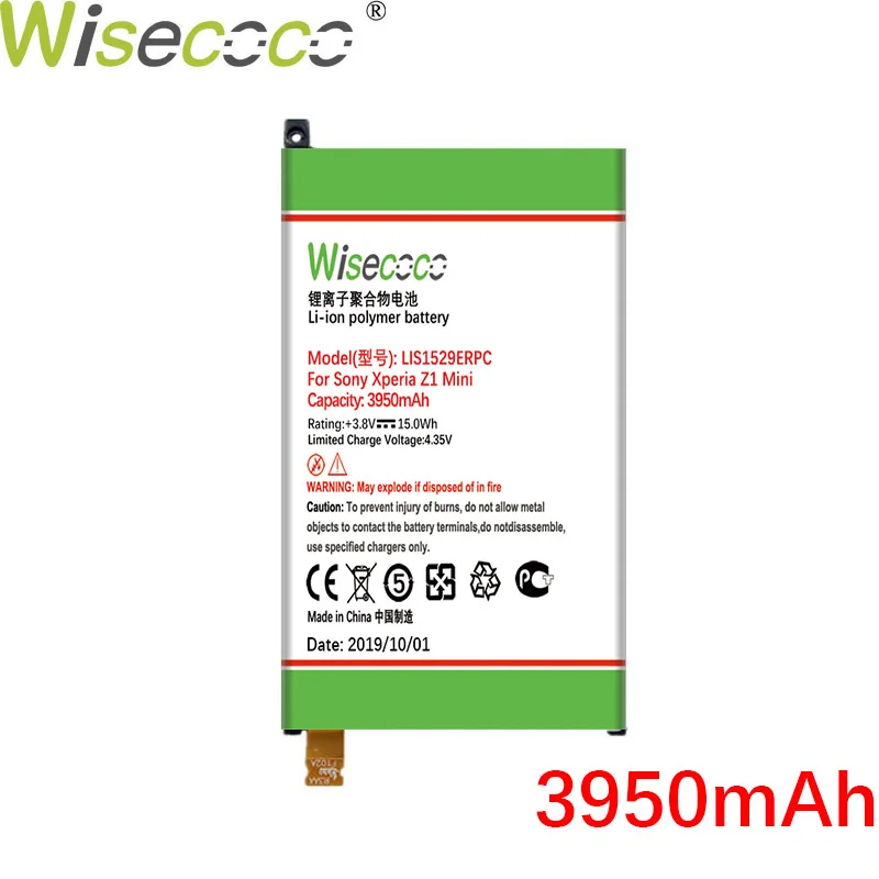 WISECOCO 3950 мАч LIS1529ERPC Аккумулятор для SONY Xperia Z1 mini Xperia Z1 Compact D5503 M51w мобильный телефон+ номер отслеживания