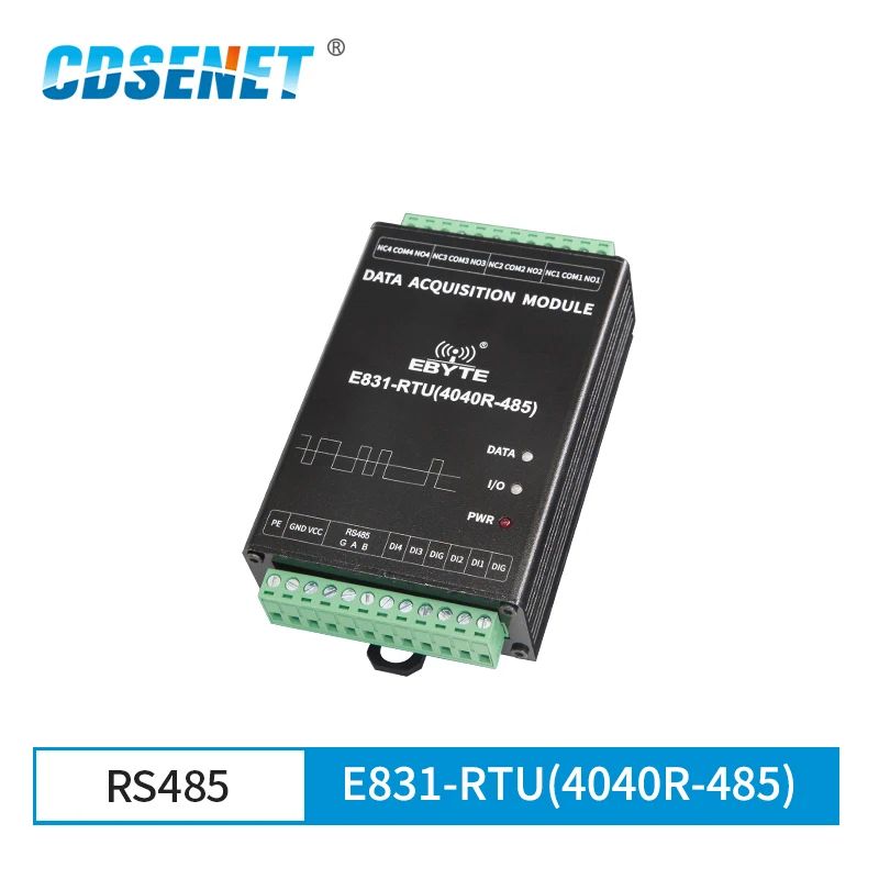 E831-RTU(4040R-485) Modbus RTU IO Controller 4 Channel Digital Quantity Input Relay Output Wireless IoT Modem