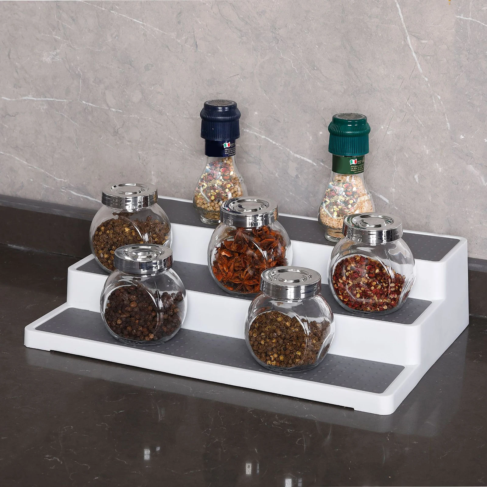 Cabinet Kitchen Spice Rack Waterproof Organizer Stand Bathroom Accessories