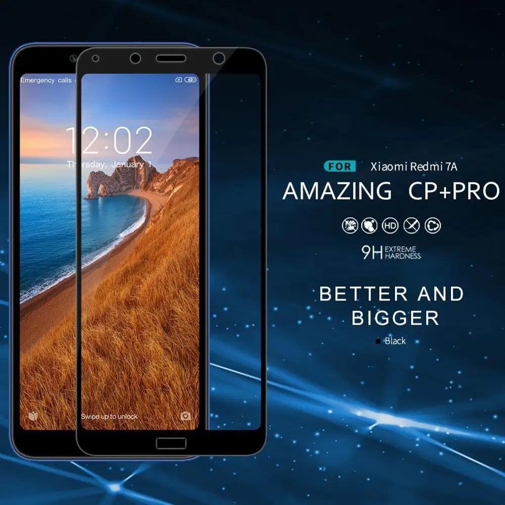 Полностью покрытие стекло протектор экрана для Redmi 7A оригинальное закаленное