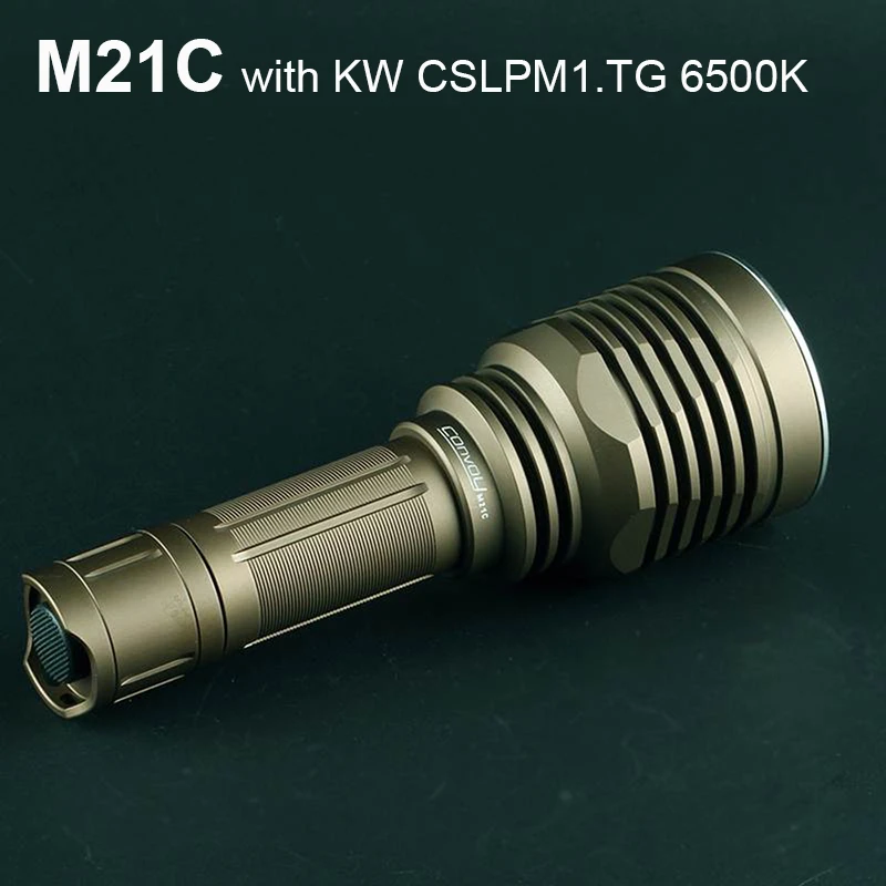 Convoy M21C with KW CSLPM1.TG 6500K White Tint Led Flashlight 21700 Torch Linterna Hunting Camping Flash Light EDC Work Latarka best buy flashlights