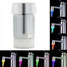 Светодиодный брызгозащищенный Кран Водопроводный гидроэлектрический Мощный светодиодный датчик температуры кран с подсветкой насадка Душевая Головка водосберегающий фильтр