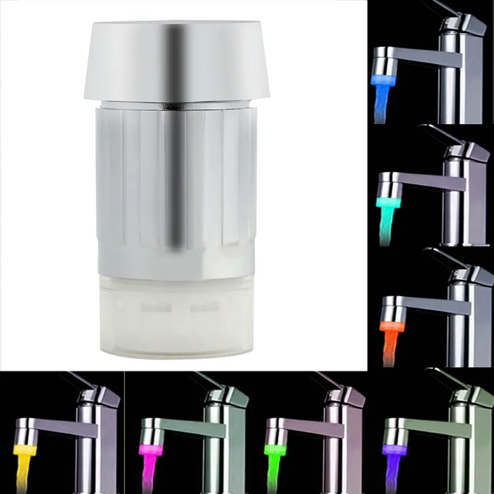 

Led Splash-proof Faucet Water Tap Hydroelectric Power Temperature Sensor Led Light Faucet Nozzle Shower Head Water Tap Filter