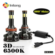 Новое поступление H4 светодиодный H7 без каких-либо ошибок автомобильные лампы для передних фар H11 светодиодный H8 HB3 9005 HB4 9006 лампы 6500K 12V 16000LM авто светодиодный противотуманные фары