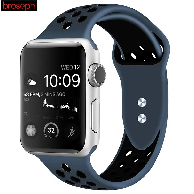 Силиконовые Спортивные Ремни Nike для Apple Watch 4 полосы 40 мм 44 мм ремешок для часов браслет для iwatch серии 3 2 1 38 мм 42 мм