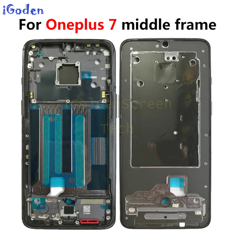 Крышка корпуса ЖК-панели Передняя средняя рама для oneplus 7 средняя рамка 1+ 7 oneplus 7 с кнопками громкости питания