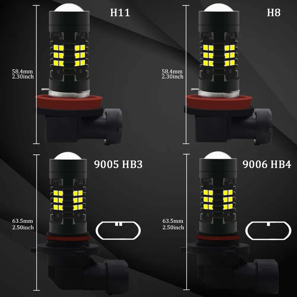 Canbus H11 Светодиодный фонарь HB4 9006 HB3 9005 светодиодный фонарь для автомобиля H11 H8 светодиодный противотуманный фонарь для автомобилей дневные ходовые огни 12 В красный белый желтый