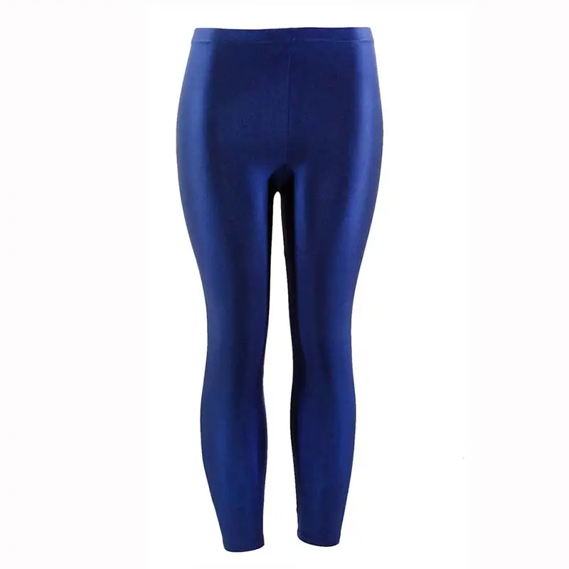 Women Pant For Girl Spandex Shiny Solid Color Fluorescent Leggings Casual Elastic High Quality Large Size 1PC Trousers New